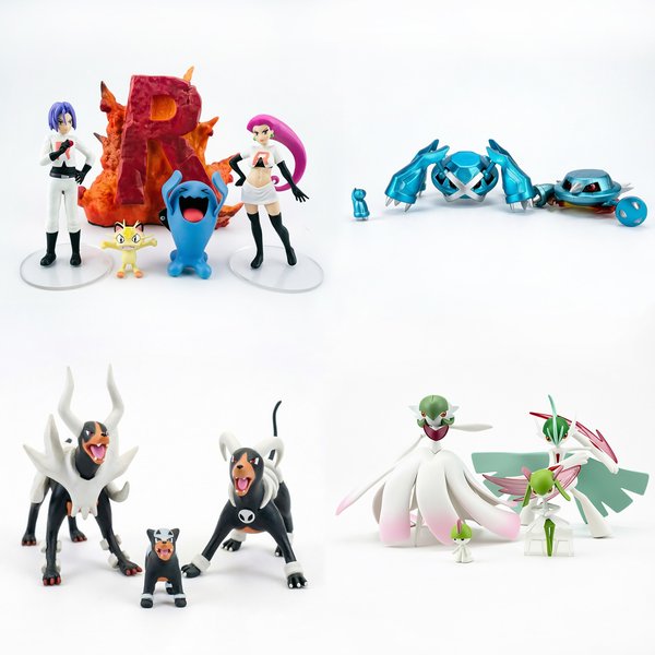 Evolution Line Poke Team Rocket Gardevoir Metagross Blaziken Anime Action-Spielzeugfiguren Puppenmodell Sammlerstücke für Fans