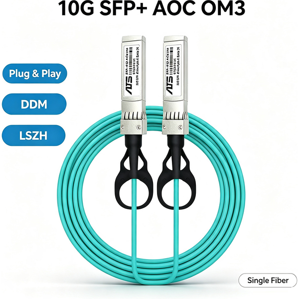 10G SFP+ zu SFP+ AOC Aktives Optisches Kabel OM3 10GBASE Glasfaserkabel LSZH DDM Kompatibel mit MikroTik Ubiquiti Cisco Switch