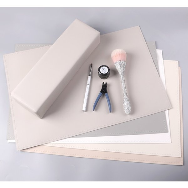 Brève oreiller en Pu, 5 couleurs, support de main, couleur crème, coussin de Table, tapis pliable lavable, outil de pratique de manucure pour Salon
