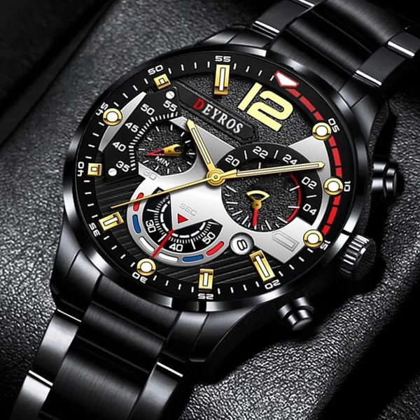 Mode Herren Sport uhren Luxus Edelstahl Quarz Armbanduhr Kalender leuchtende Uhr Männer Business Casual reloj Hombre