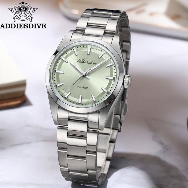 ADDIESDIVE Hot Sale Men Watch VH31 AD2066 10Bar Waterproof BGW9 Super Luminous 316L Stainless Steel Quartz Watch