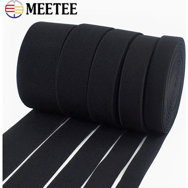 5/10M 10-80mm Nylon Elastikband BH-Stretchbänder Kleidungsgürtel Schwarzes Elastisches Gurtband DIY Nähzubehör