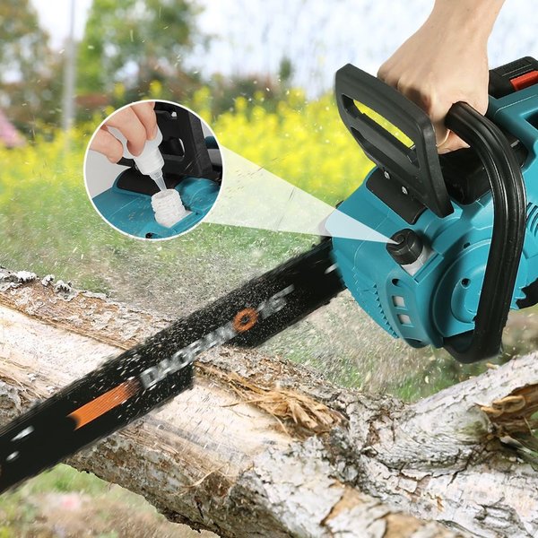 3500W Bürstenlose 16-Zoll-Elektrokettensäge Kabelloses Akku-Gartengerät für Holzbearbeitung und Schneiden, kompatibel mit Makita-Akkus