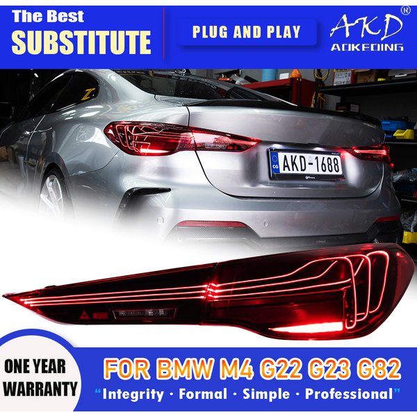 AKD feu arrière pour BMW nouvelle série 4 M4 G22 G23 G82 feu arrière LED GSL 425I 430I frein antibrouillard arrière clignotant accessoires automobiles