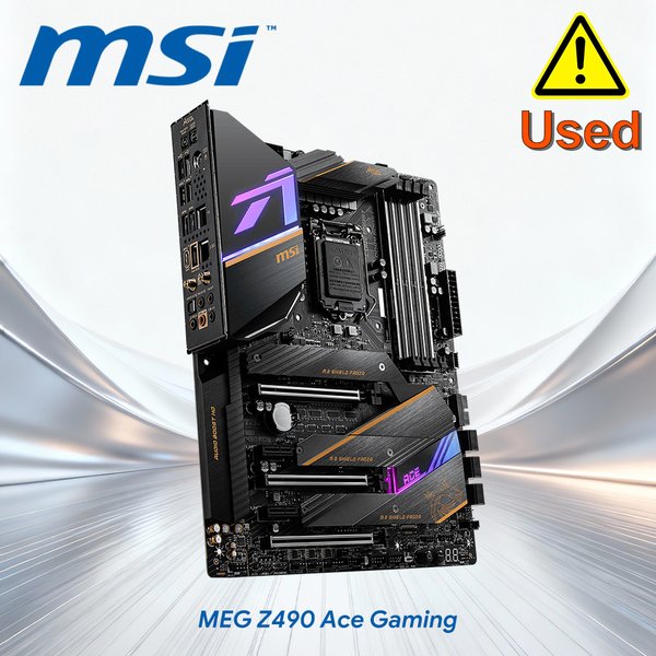 Carte mère MSI MEG Z490 Ace Gaming avec chipset Intel Z490, socket LGA 1200, compatible avec les processeurs Core i7 et i5 de 10e génération, DDR4 128