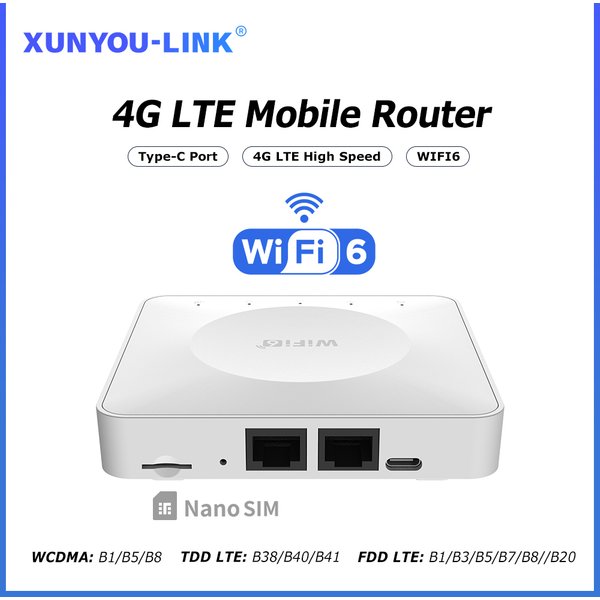 Routeur WiFi 4G LTE, 6 modem de carte SIM, prise en charge de 32 connexions d'appareils, routeur sans fil Mobile, Interface typpc-c pour asie, afrique, Europe