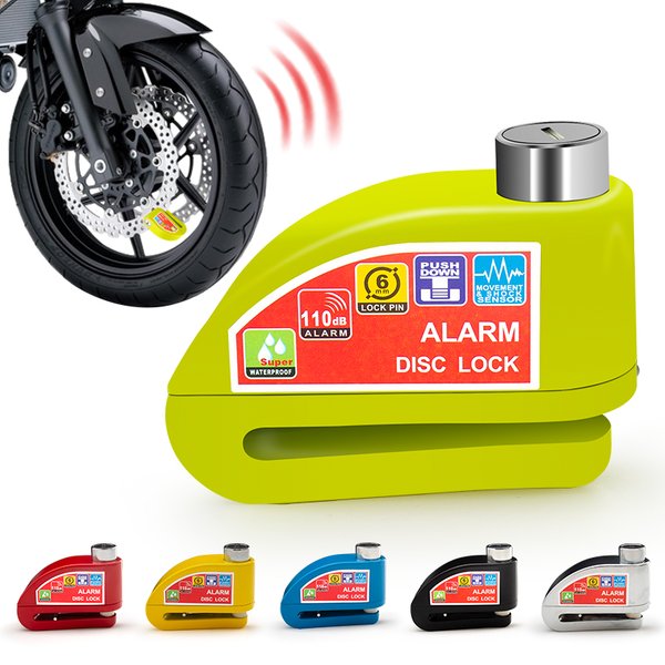 Motocyklowy Alarm blokada rowerowa ochrona bezpieczeństwa kłódka tarcza ze stopu aluminium, przypominająca o zabezpieczeniu przed kradzieżą, lina torba z zamkiem motocykla