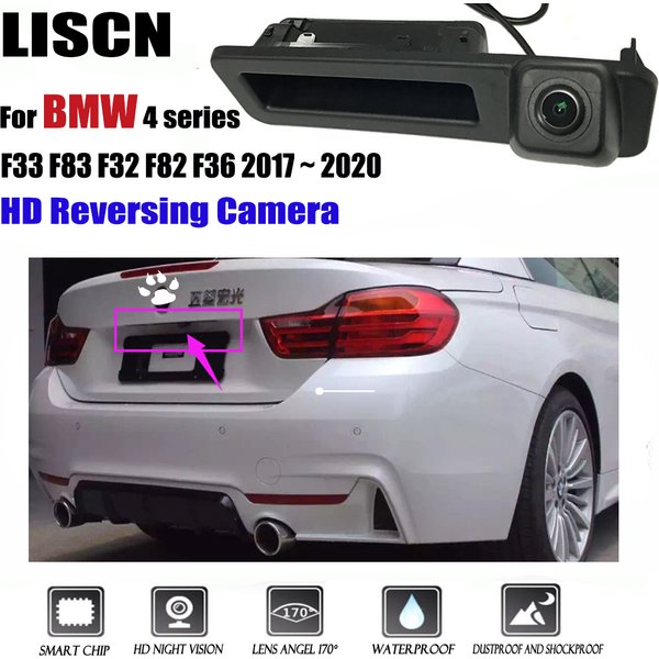 Caméra de recul pour BMW Série 4 F33 F83 F32 F82 F36 Coupé EVO MUG 2017 ~ 2020, vision nocturne HD