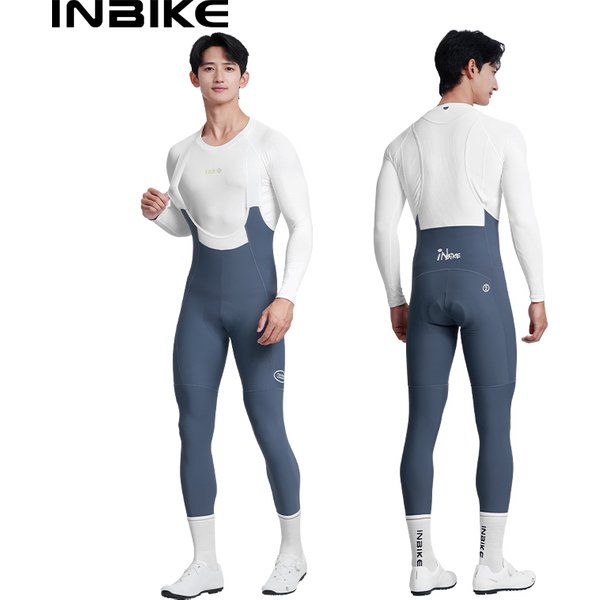 INBIKE printemps hommes cyclisme bavoir pantalon rembourrage respirant anti-transpiration avec poches pour hommes vélo de route vtt vêtements vélo pantalon