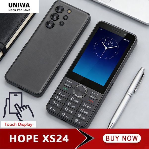 UNIWA HOPE XS24 4G écran tactile T9 clavier téléphones 3.5 "double SIM téléphone intelligent Android 8.1 2 + 16GB 2500mAh téléphone portable Whatsapp Google