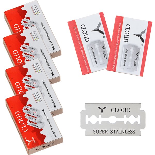 Meisha Double Edge Shaving Blade 10/20/50 Pieces Safety Razor Blade Stainless Steel Straight Razor Blades For Face Shave C0011A