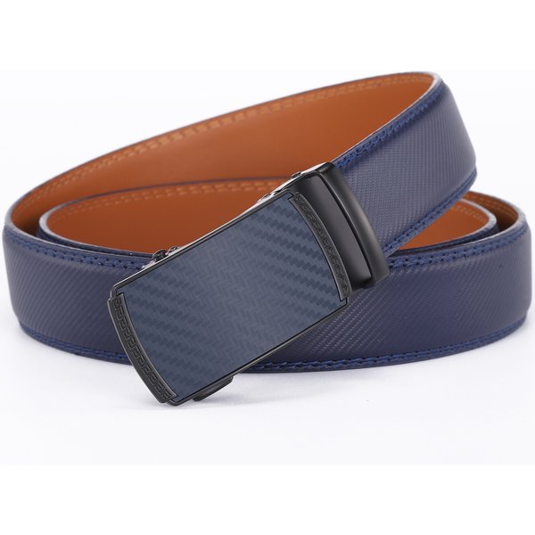 Ceintures de luxe pour hommes en cuir véritable de vache mâle ceinture sangle boucle automatique nouvelles marques de créateur de mode hommes ceinture bleu grande taille
