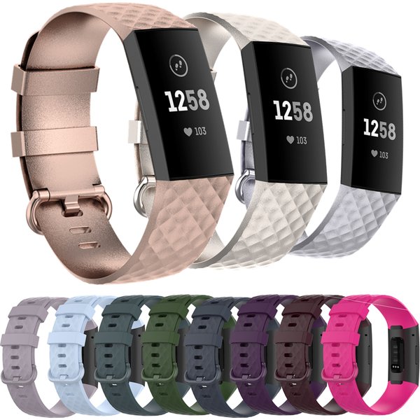 Hochwertiges Uhrenarmband für Fitbit Charge 4, Sportuhrenarmbänder, Silikonarmband für Fitbit Charge 3/3 SE-Zubehör