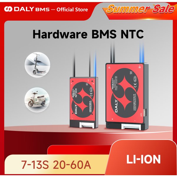 DALYBMS Li-Ion 7S 24V 10S 36V 13S 48V 20A 40A 60A Batterie mit Balance Low High Temperature Cut Off Protection Daly BMS