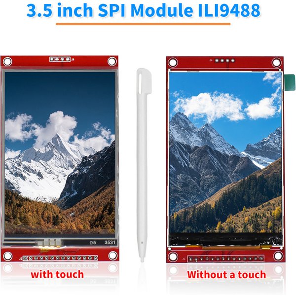Module LCD TFT 3.5 pouces avec panneau tactile, pilote ILI9488, interface série de port SPI 320x480 (9 IO), ic tactile XPT2046 pour ard stm32