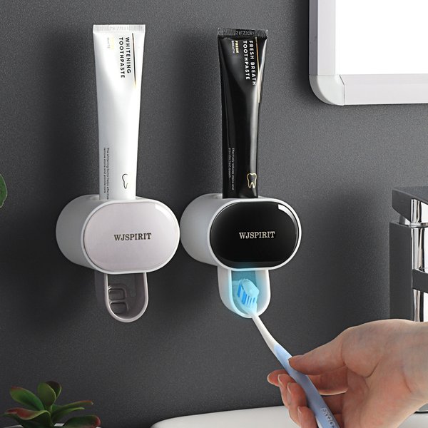 Distributeur automatique de dentifrice créatif pour enfants, presse-dentifrice, anti-poussière, support mural, ensemble d'accessoires de salle de bains