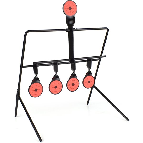zlangsports Rotating Metal Target Stand 4+1 Shooting Training Iron Targets for Airsoft, Air Rifle, Air Pistol