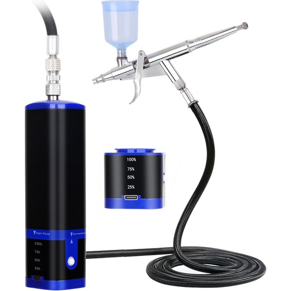 Kit d'aérographe Portable sans fil, avec pistolet à compresseur, brosse à Air Rechargeable, modèle d'ongles, peinture, outil de tatouage