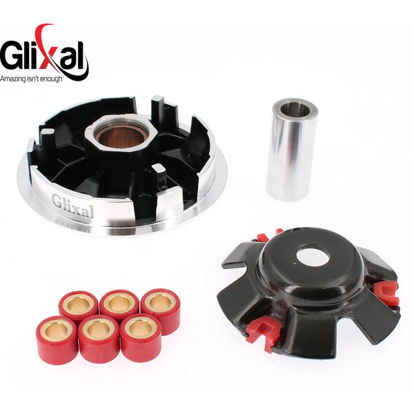 Glixal GY6 125cc 150cc 200cc Kit de variateur de course haute performance avec poids à rouleaux de 13 grammes pour moteur de scooter 152QMI 157QMJ