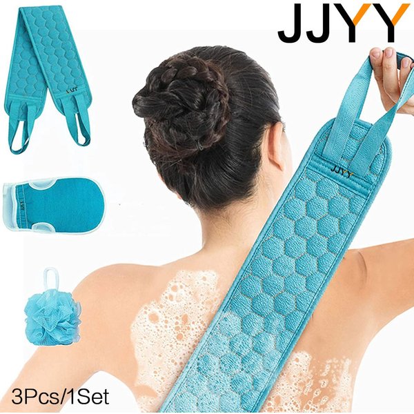 3 Teile/satz Körper Reinigung Waschlappen Weichen Bürste Home Hotel Badezimmer Dusche Ball Zurück Wäscher Set Peeling Haut Handtuch Bad Handschuhe