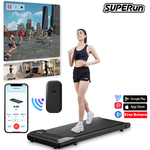 Superun Walking Pad Laufband, 2,2 PS Laufband für zu Hause, 2-in-1 tragbares Laufband unter dem Schreibtisch