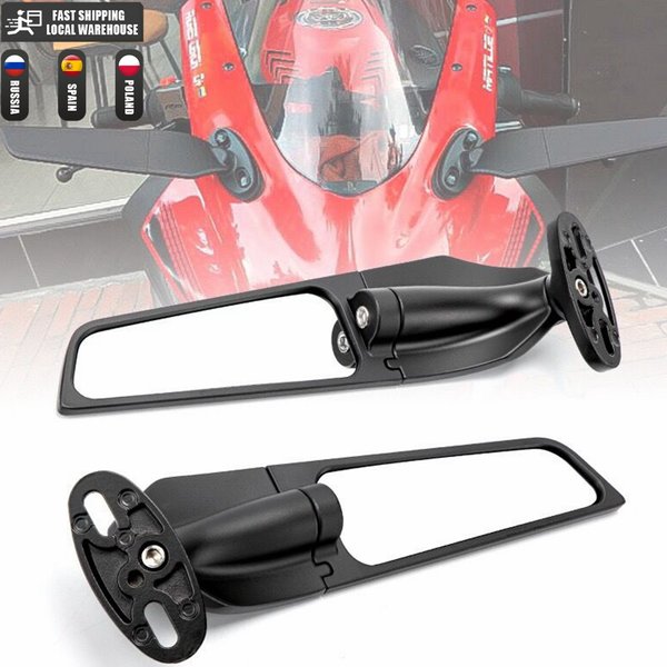 Rétroviseur de moto pour Suzuki GSXR Honda Kawasaki Yamaha Ducati, vent modifié, accessoire de rétroviseur rotatif réglable