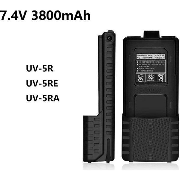 Kompatybilny z BaoFeng UV-5R Plus 7.4V 3800mAh Akumulator UV5RE Radio Zapasowe Akcesoria UV5RA Walkie Talkie Batteria