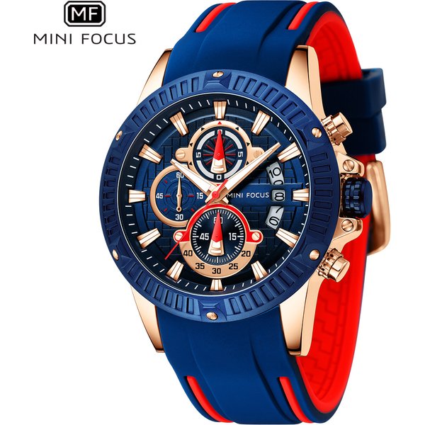 Top marque MINI FOCUS montre pour hommes bracelet en Silicone étanche Quartz chronographe hommes montres lumineux Relogio Masculino