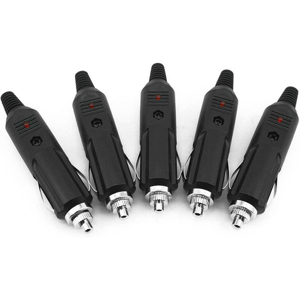 5 stücke 12 V 24 V Auto Zigarette Leichter Stecker Sicherungen 5A Mit LED Anzeige Stecker Breite Anwendung Schwarz zigarette Leichter Auto Zubehör