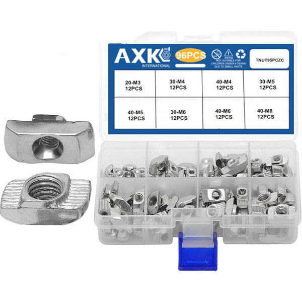 Kit d'1948 en T M3 figuré M5 M6 M8, 96 pièces, tête de marteau market, attaches profilées en aluminium 2020 3030 4040