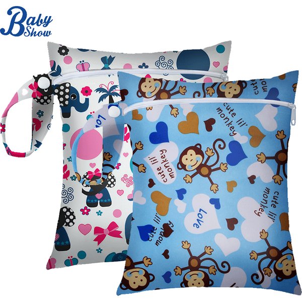 16*20cm Diaper Bags Mini Single Pocket Swimsuit Wetbag Waterproof Travel PUL Wet Bags for Baby Nappies & Menstrual Pads Reusable