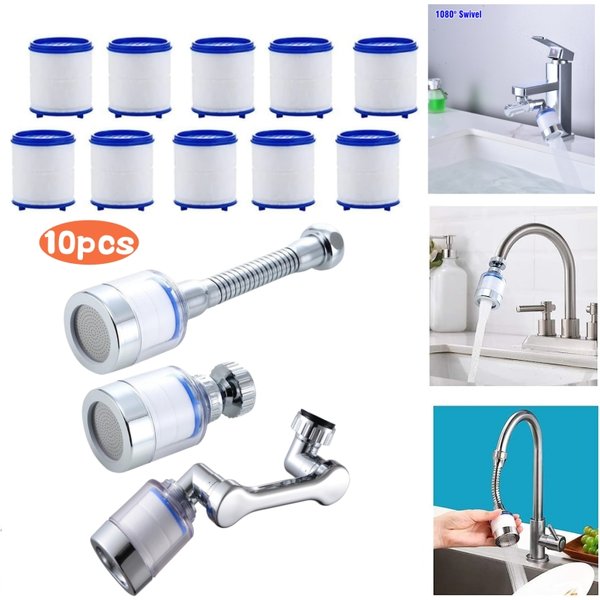 Élément filtrant de barboteur pressurisé, 10 pièces, purificateur de robinet, douche, Filtration en coton PP, élimine le chlore et les métaux lourds pour la cuisine