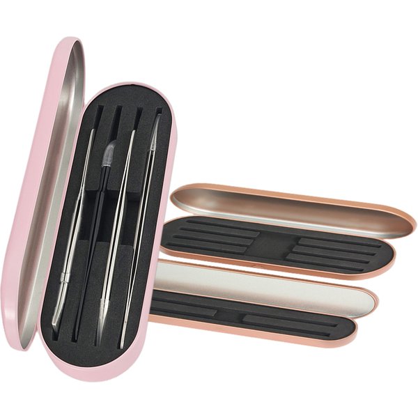 Mallette de rangement pour pinces à cils, 1 pièce, matériau en fer blanc, facile à transporter, Double Protection, différentes tailles, boîte de couleurs, fournisseur d'outils