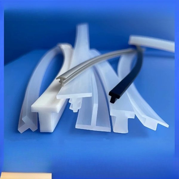 1/2/5M transparenter T-förmiger, hochtemperaturbeständiger Silikonstreifen mit Schlitzdichtungsring