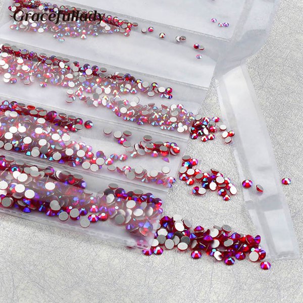 Multi-Size Glas Nagel Strasssteine für Nägel Kunst Dekorationen Kristalle Strass Charms Partition Gemischte Größe Strass Set