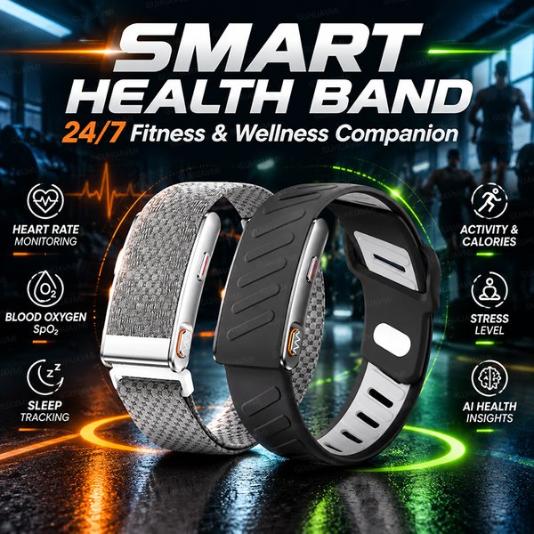2026 Neues Sport-Smart-Armband 24-Stunden-EKG+HRV Blutdruck Körperfett Bildschirmloses Design IP68 Wasserdichtes Fitness-Tracker-Armband