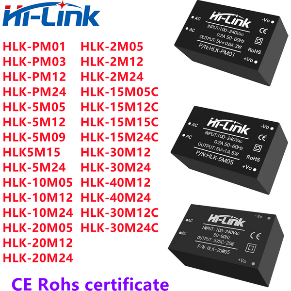 Kostenloser Versand 5 Stück/Los *Hersteller HLK-5M05/PM01/10M05/20M05 Hi-Link 5W 10W 3W 20W AC-DC Step-Down Schaltnetzteil-Modul