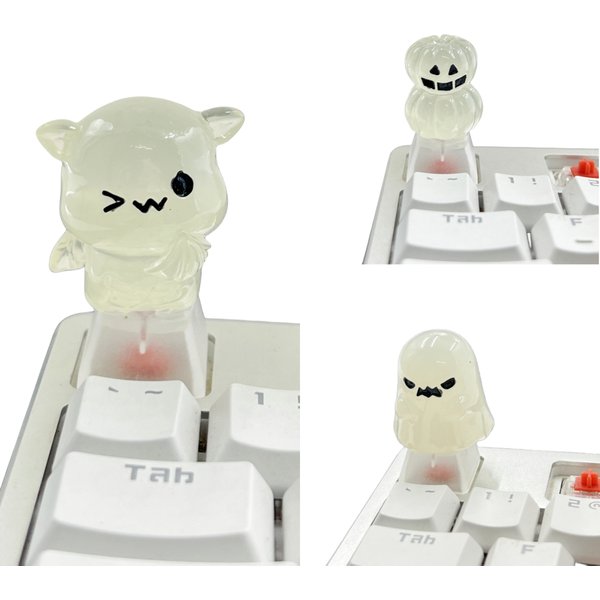 1Pcs Halloween Geist Weiß Keycap Kreuz Achse MechanicaTastatur Keycap Zubehör