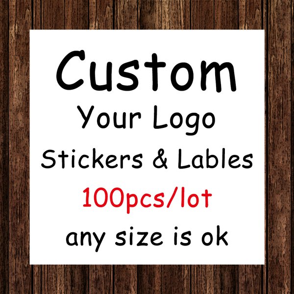 Autocollants carrés personnalisés, 100 pièces/lot, Logo personnalisé, décoration de mariage, boîtes à cadeaux, autocollants d'affaires, étiquette d'emballage personnalisée