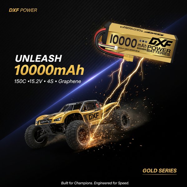 Batterie Lipo 4S 15.2V 10000mAh 150C avec prise XT90 EC5, boîtier rigide pour voiture tout-terrain, buggy, truggy, bateau, camion, avion, RACIN 1/8