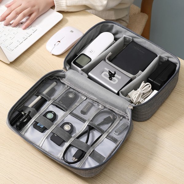 Kabel-Aufbewahrungstasche, wasserdicht, digital, elektronisch, Organizer, tragbar, USB, Datenleitung, Ladegerät, Stecker, Aufbewahrungstasche, Reise-Kabel-Organizer