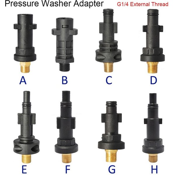 Buse de mousse adaptateur en cuivre G1/4, filetage externe, générateur de mousse, lance à mousse de neige pour Karcher Bosche Sterwins Champion Stihl