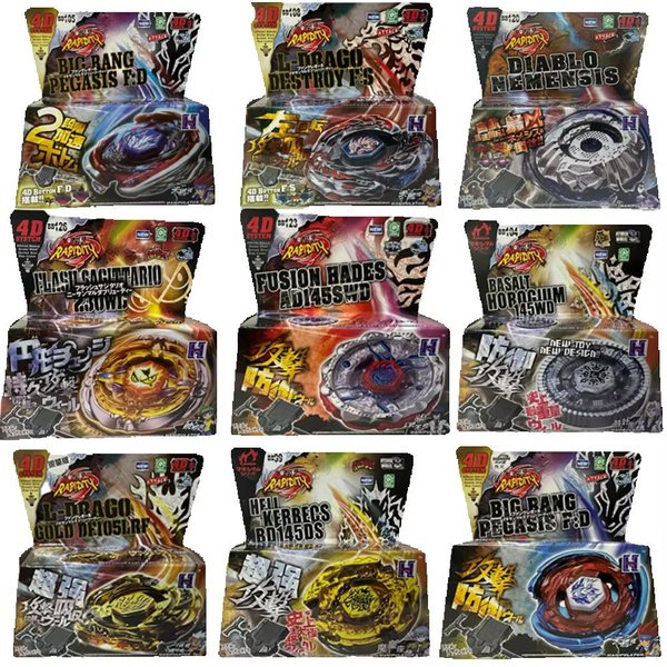 Takara Tomy 31 verschiedene 4D-Metall-Fusion-Sets, inklusive Launcher und Kreisel – das ultimative Kampfspielzeug-Geschenk für Kinder
