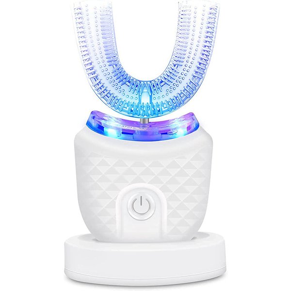 Brosse à dents électrique Ultra sonique en forme de U pour adulte, charge sans fil, avec Vibration étanche en Silicone, brosse à dents sonique