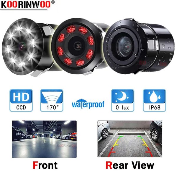 Koorinwoo universel poinçon Invisible infrarouge Vision nocturne voiture caméra de recul lumière LED infrarouge voiture aide au stationnement caméra inverse