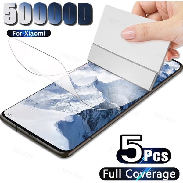 Film Hydrogel pour Xiaomi Mi 13 12 11 Lite 13T 12T 11T Pro 12S Ultra 11i 12X 5G, protecteur d'écran, pas du verre, 5 pièces
