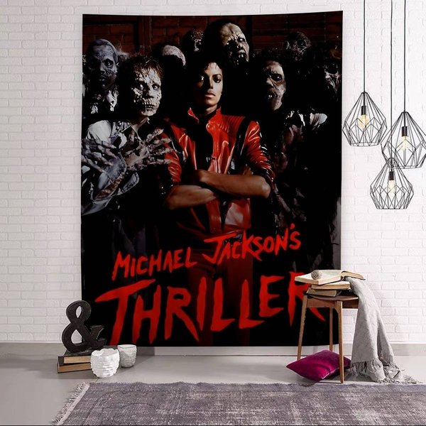 Tapisserie murale DIY du chanteur pop des années 80 Michael Jackson, décoration murale pour chambre à thème science-fiction, décoration murale pour la maison