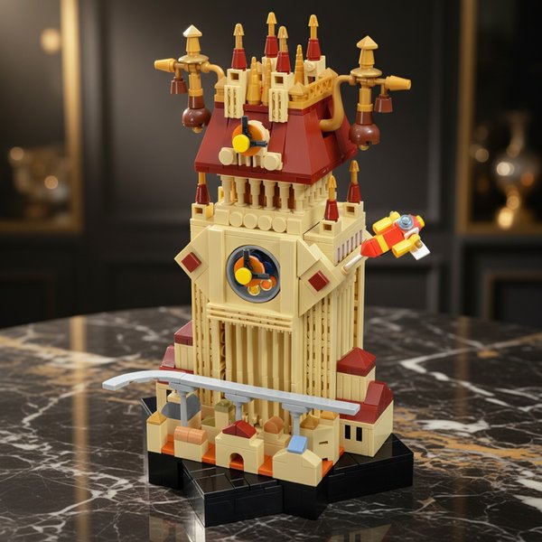 Blocs de construction MOC Fantasy Twilight City Clock Tower, modèle de station d'architecture rétro, briques DIY, jouet pour adultes, cadeau pour les fans