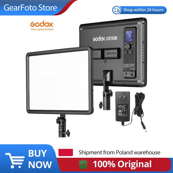 GODOX LEDP260C Ultra-thin 30W 3300-5600K LED Video Light Panel Lamp for Digital DSLR Camera Studio Photography