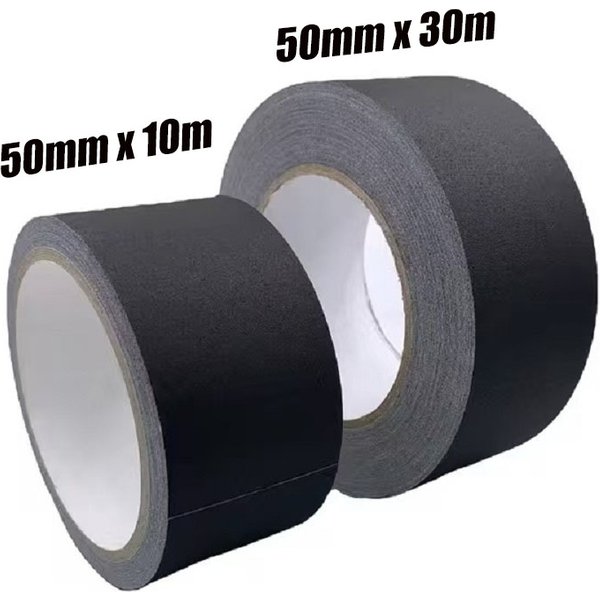 Gaffer Tape Easy Tear Heavy Duty Matte Black Cotton Cloth Tape Grip For Photography Book Repair Filming Backdrop Stage Cable
